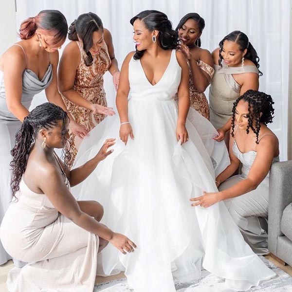 A stunning wedding dress at Bliss Bridal Salon on WGP page