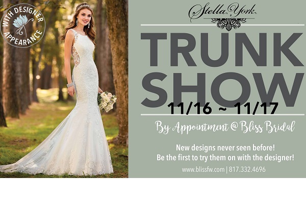 Stella York Trunk Show November 2018